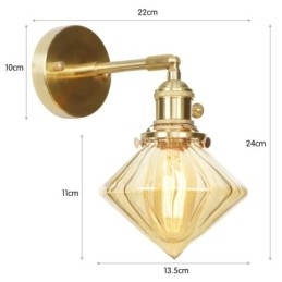 Designer Touch Decorative Modern Wall Light with Glass Shade