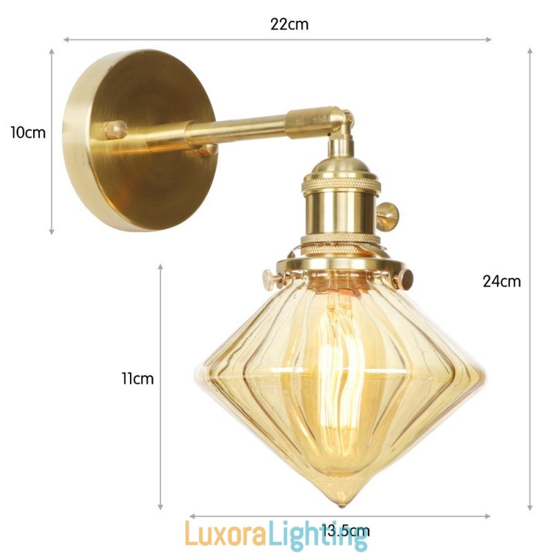 Designer Touch Decorative Modern Wall Light with Glass Shade