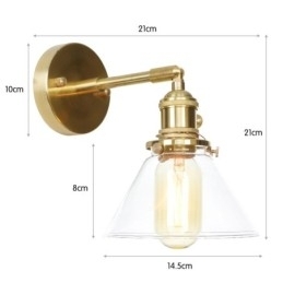 Designer Touch Decorative Modern Wall Light with Glass Shade