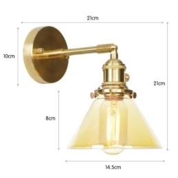 Designer Touch Decorative Modern Wall Light with Glass Shade