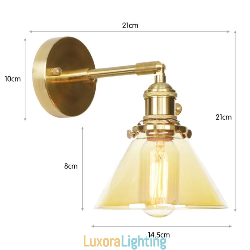 Designer Touch Decorative Modern Wall Light with Glass Shade