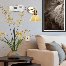 Designer Touch Decorative Modern Wall Light with Glass Shade