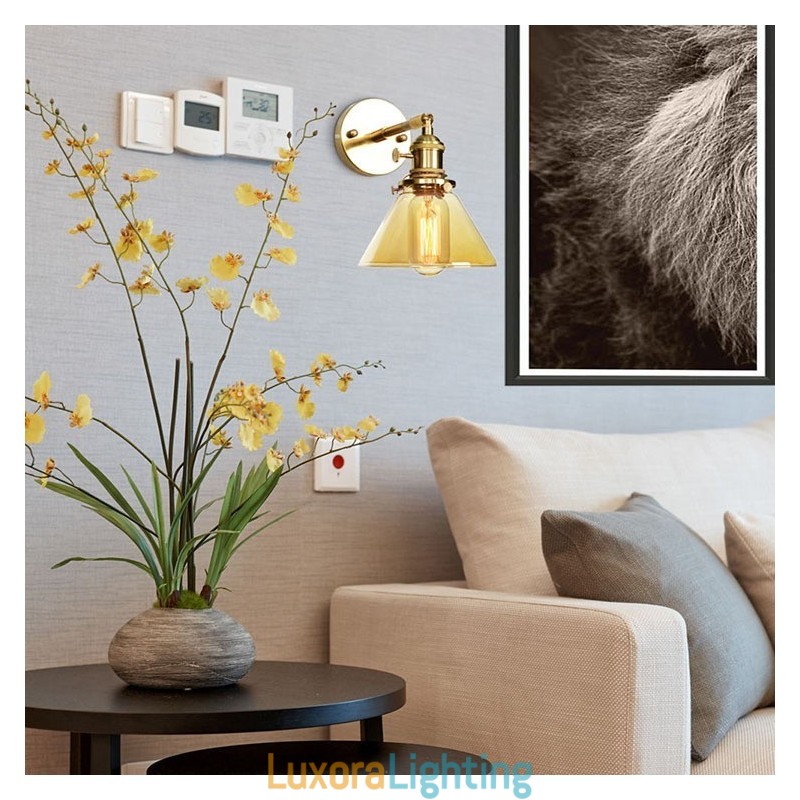 Designer Touch Decorative Modern Wall Light with Glass Shade