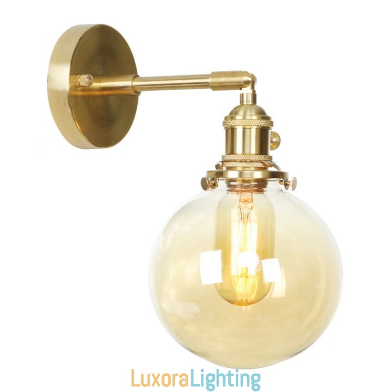 Designer Touch Decorative Modern Bean Wall Light with Ball Glass Shade