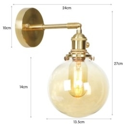 Designer Touch Decorative Modern Bean Wall Light with Ball Glass Shade