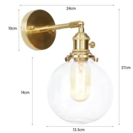 Designer Touch Decorative Modern Bean Wall Light with Ball Glass Shade