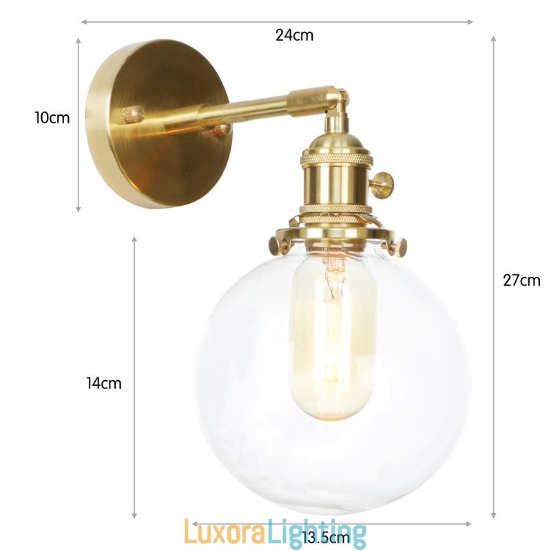 Designer Touch Decorative Modern Bean Wall Light with Ball Glass Shade