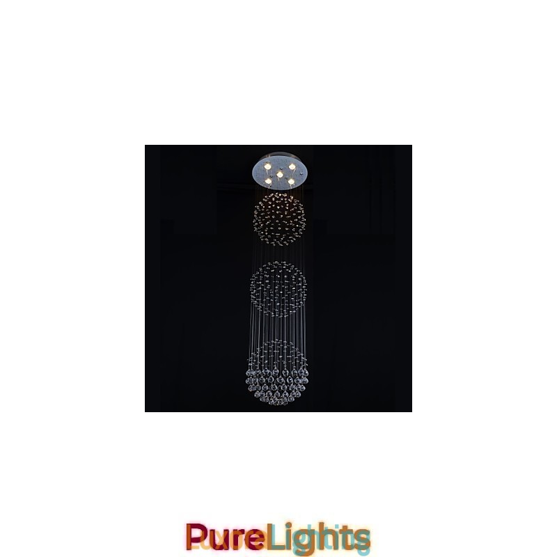 Designer Touch Decorative Modern Contemporary Crystal Chrome Metal Flush Mount