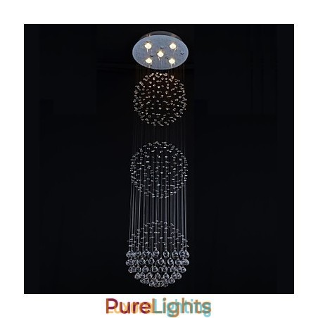 Designer Touch Decorative Modern Contemporary Crystal Chrome Metal Flush Mount