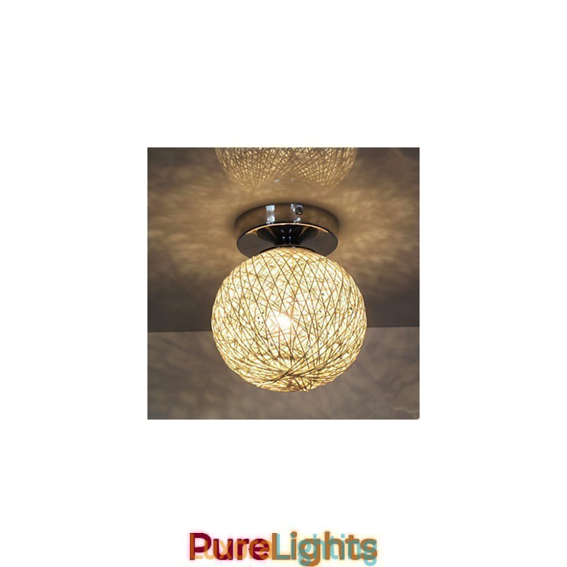 Designer Touch Decorative Modern Contemporary Lantern Globe Chrome Metal Flush Mount