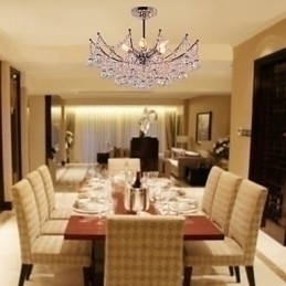 Designer Touch Decorative Luxuriant Crystal Chandelier with 6 Lights Pendant Chandelier