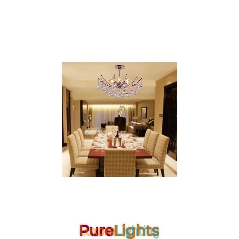 Designer Touch Decorative Luxuriant Crystal Chandelier with 6 Lights Pendant Chandelier