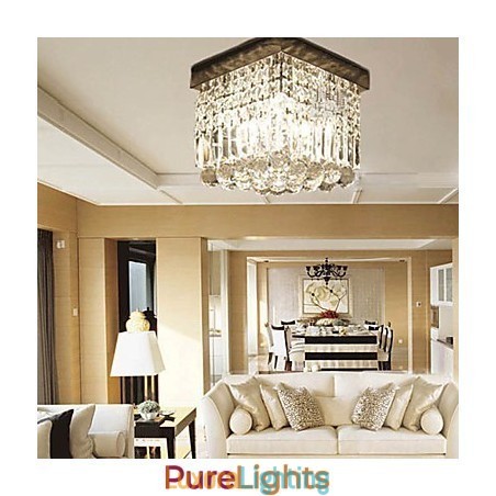 Designer Touch Decorative Modern Contemporary Crystal Metal Flush Mount
