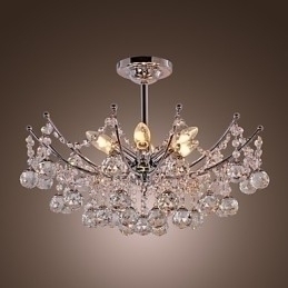 Designer Touch Decorative Luxuriant Crystal Chandelier with 6 Lights Pendant Chandelier