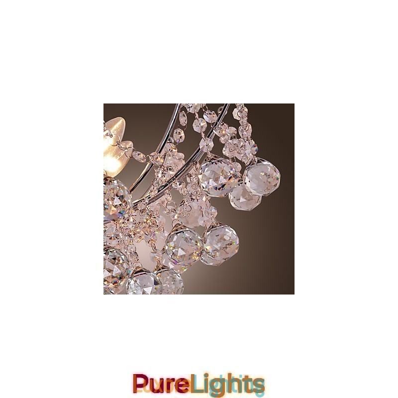 Designer Touch Decorative Luxuriant Crystal Chandelier with 6 Lights Pendant Chandelier