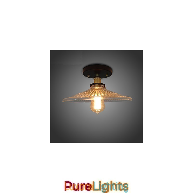 Designer Touch Decorative American Countryside Industrial Retro Table Ceiling Lamp 110V spiral Transparent Glass Home Decoration lighting