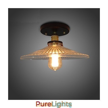 Designer Touch Decorative American Countryside Industrial Retro Table Ceiling Lamp 110V spiral Transparent Glass Home Decoration lighting