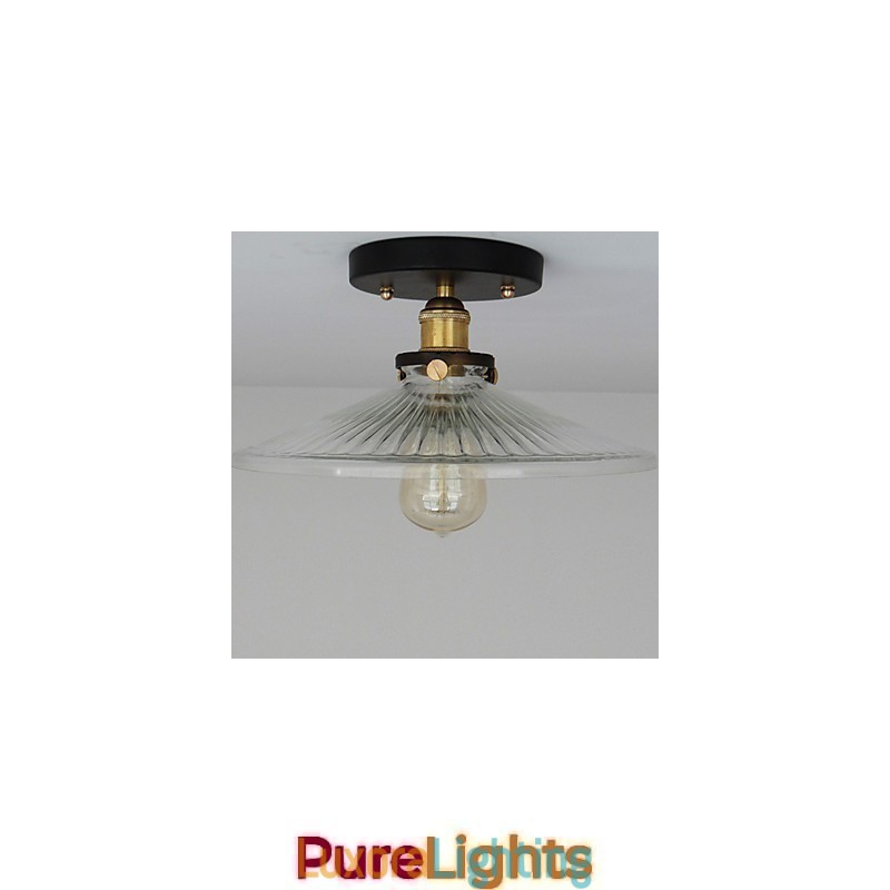 Designer Touch Decorative American Countryside Industrial Retro Table Ceiling Lamp 110V spiral Transparent Glass Home Decoration lighting