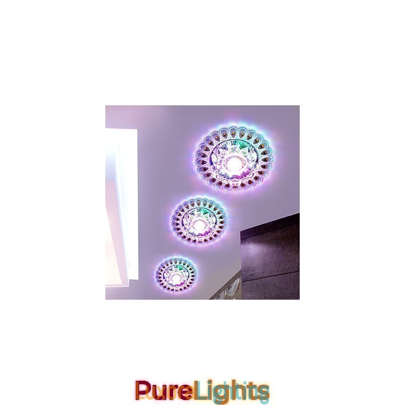 Designer Touch Decorative Crystal Ceiling Lamp Spotlight SMD 3W Creative Lamp Tube Light Colorful Color Dome Light