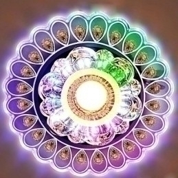 Designer Touch Decorative Crystal Ceiling Lamp Spotlight SMD 3W Creative Lamp Tube Light Colorful Color Dome Light