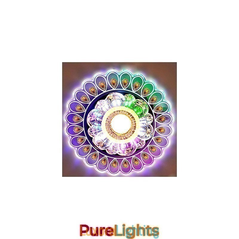 Designer Touch Decorative Crystal Ceiling Lamp Spotlight SMD 3W Creative Lamp Tube Light Colorful Color Dome Light