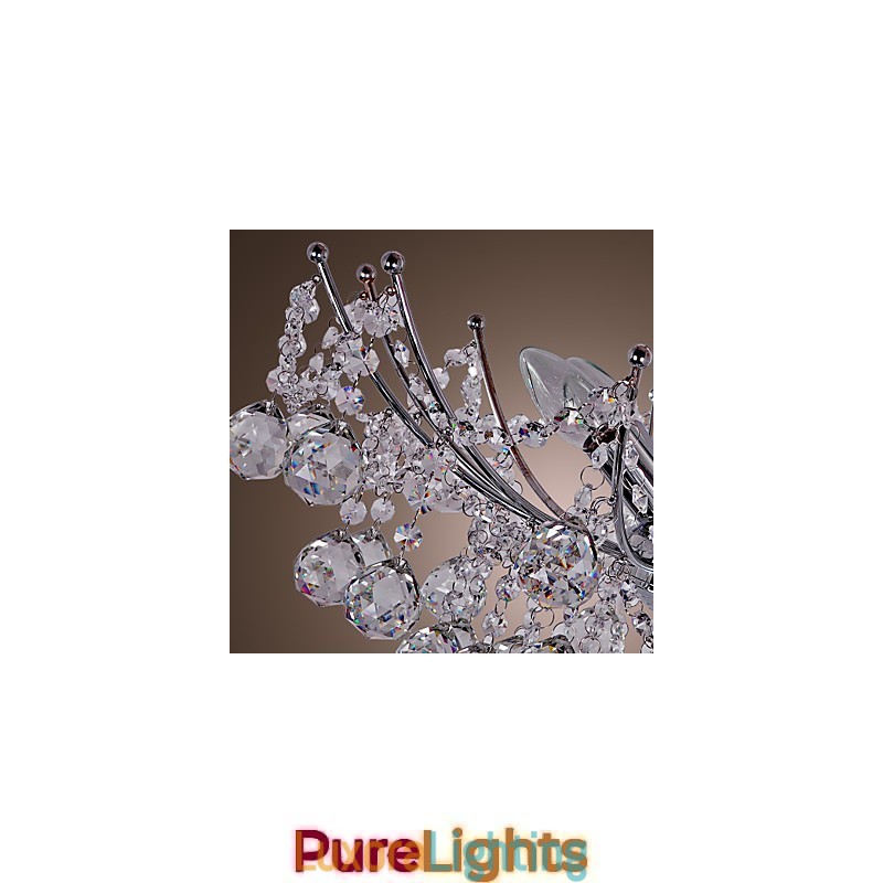 Designer Touch Decorative Luxuriant Crystal Chandelier with 6 Lights Pendant Chandelier