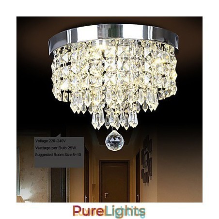 Designer Touch Decorative Modern Contemporary Crystal Metal Flush Mount