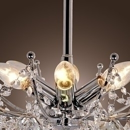 Designer Touch Decorative Luxuriant Crystal Chandelier with 6 Lights Pendant Chandelier