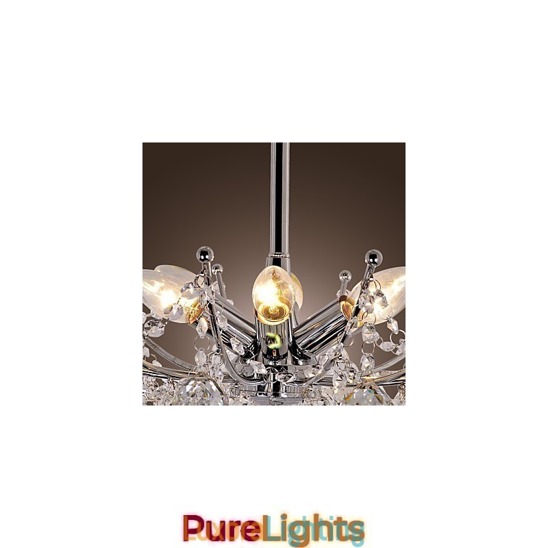 Designer Touch Decorative Luxuriant Crystal Chandelier with 6 Lights Pendant Chandelier