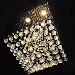Designer Touch Decorative Clear Crystal 4 Lights Flush Mount In Simple Design