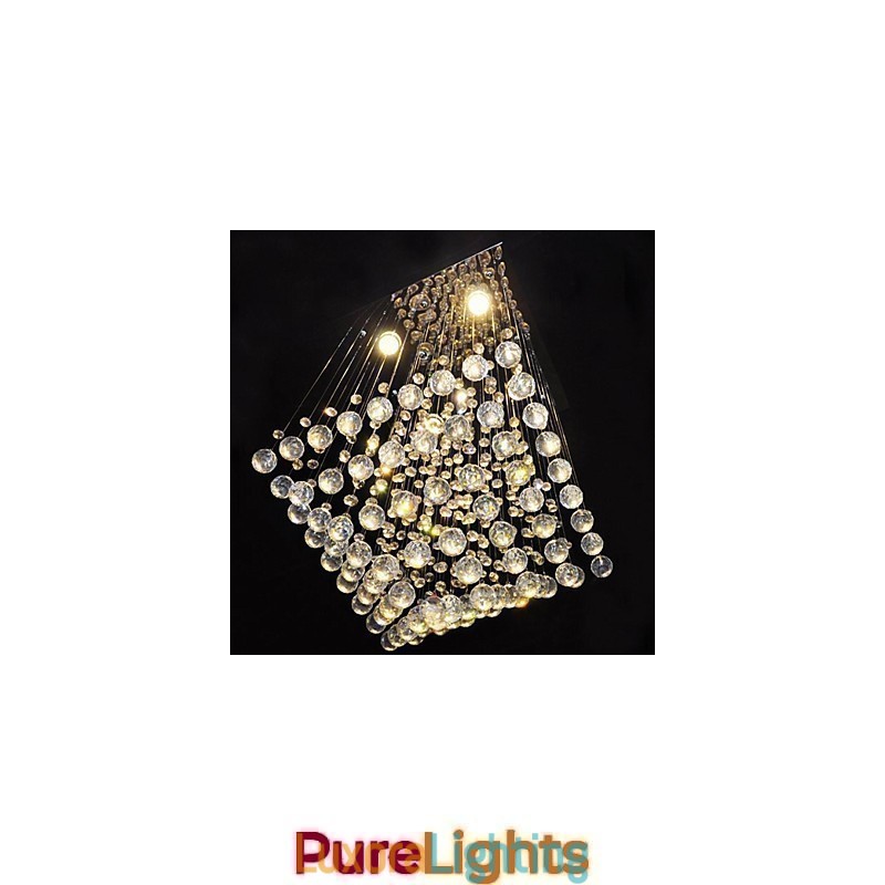 Designer Touch Decorative Clear Crystal 4 Lights Flush Mount In Simple Design