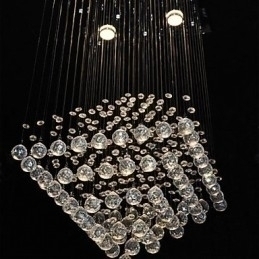 Designer Touch Decorative Clear Crystal 4 Lights Flush Mount In Simple Design