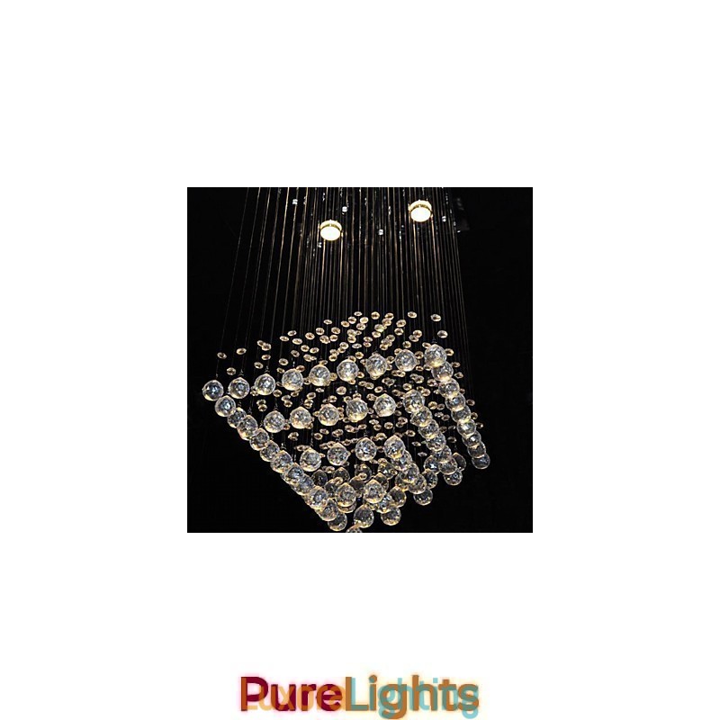 Designer Touch Decorative Clear Crystal 4 Lights Flush Mount In Simple Design