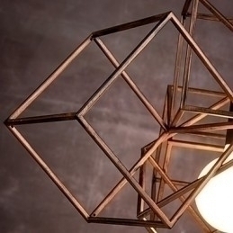 Designer Touch Decorative Pendant 1 Light Vintage Minimalist Iron Painting Chandelier