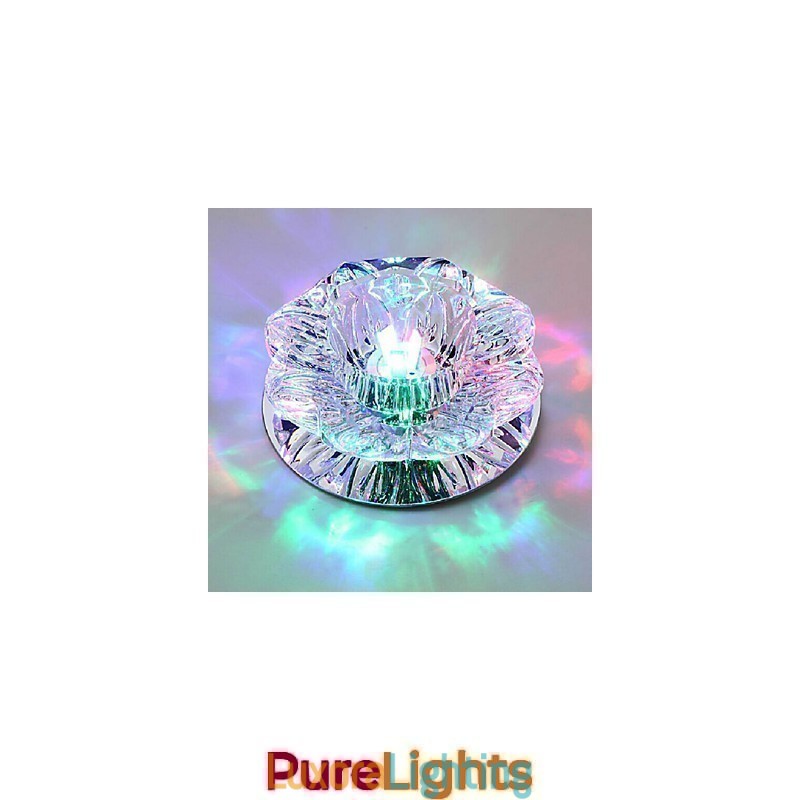Designer Touch Decorative Crystal Ceiling Lamp Spotlight SMD 3W Creative Lamp Tube Light Colorful Color Dome Light