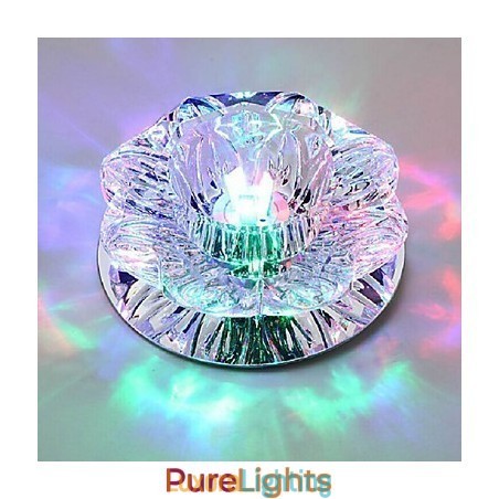 Designer Touch Decorative Crystal Ceiling Lamp Spotlight SMD 3W Creative Lamp Tube Light Colorful Color Dome Light