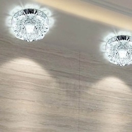 Designer Touch Decorative Crystal Ceiling Lamp Spotlight SMD 3W Creative Lamp Tube Light Colorful Color Dome Light