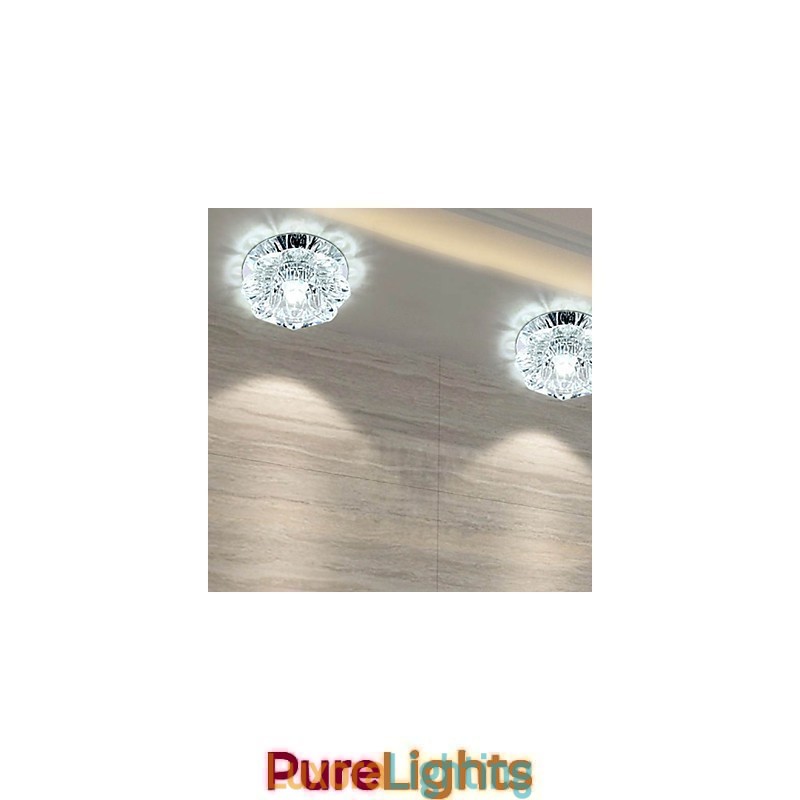 Designer Touch Decorative Crystal Ceiling Lamp Spotlight SMD 3W Creative Lamp Tube Light Colorful Color Dome Light