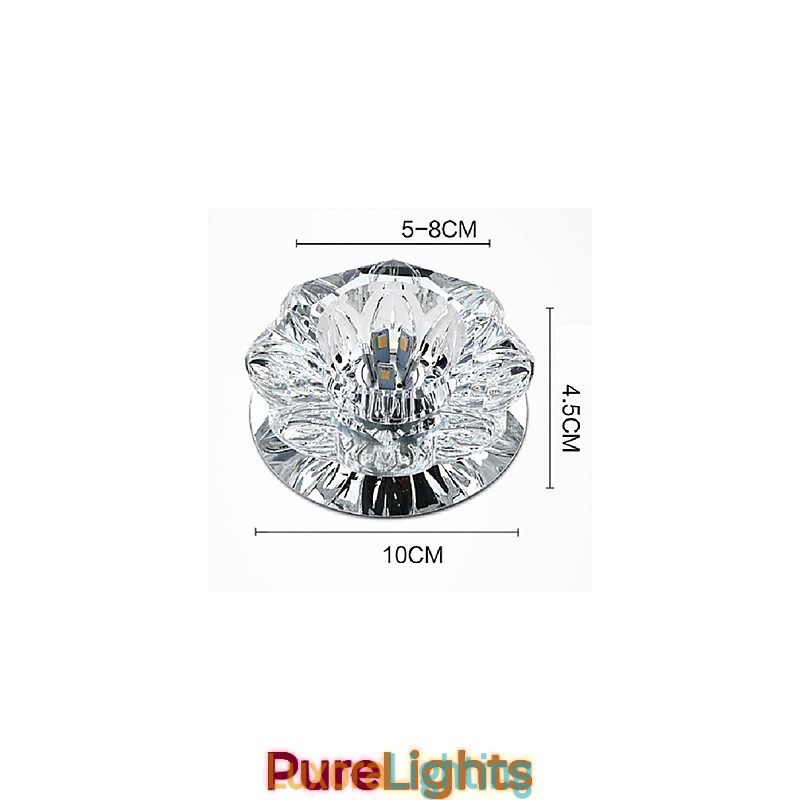 Designer Touch Decorative Crystal Ceiling Lamp Spotlight SMD 3W Creative Lamp Tube Light Colorful Color Dome Light