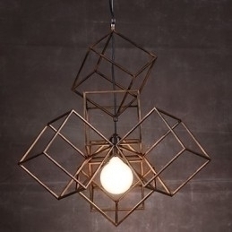 Designer Touch Decorative Pendant 1 Light Vintage Minimalist Iron Painting Chandelier