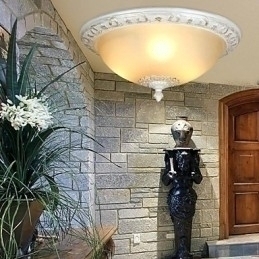 Designer Touch Decorative Retro Chrome Metal Flush Mount