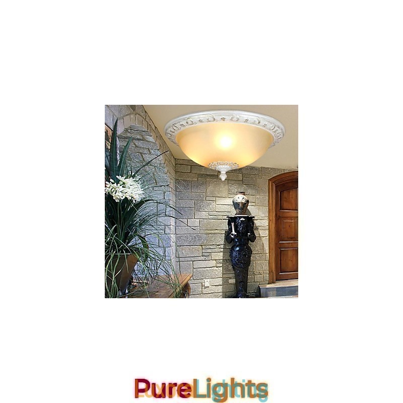 Designer Touch Decorative Retro Chrome Metal Flush Mount