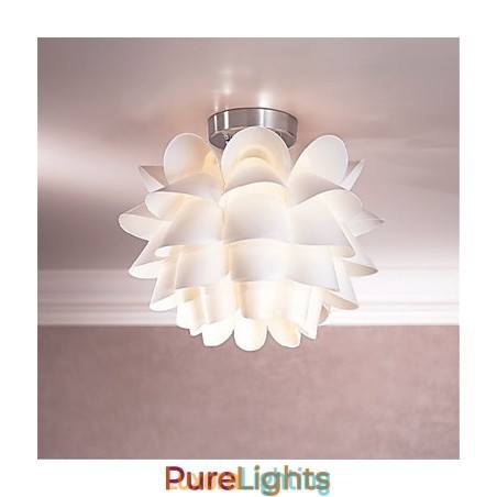 Designer Touch Decorative White Flower Ceiling Light 1 Light Pendant Hanging Lamp Fixture