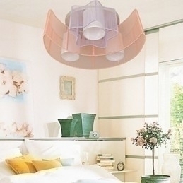 Designer Touch Decorative Drawing Line Romantic Stars The Moon Absorb Dome Light Lamp