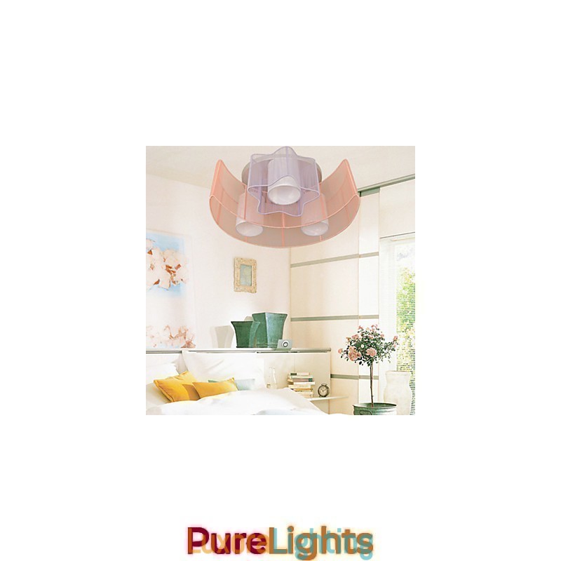 Designer Touch Decorative Drawing Line Romantic Stars The Moon Absorb Dome Light Lamp