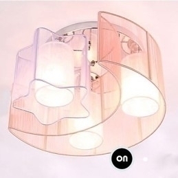 Designer Touch Decorative Drawing Line Romantic Stars The Moon Absorb Dome Light Lamp