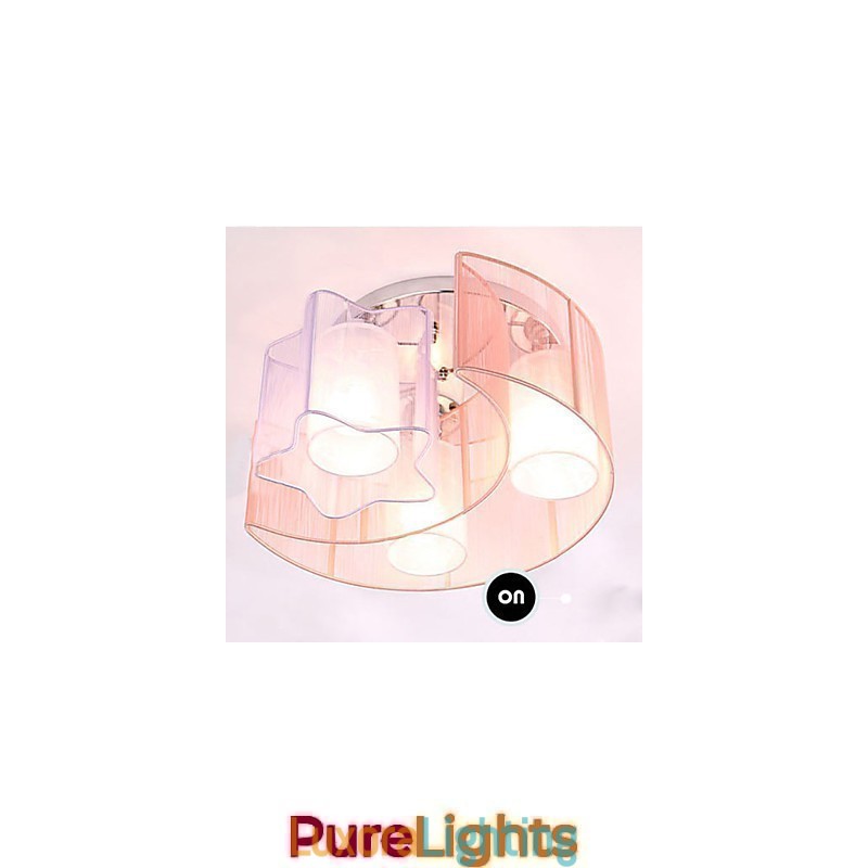 Designer Touch Decorative Drawing Line Romantic Stars The Moon Absorb Dome Light Lamp