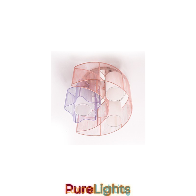 Designer Touch Decorative Drawing Line Romantic Stars The Moon Absorb Dome Light Lamp