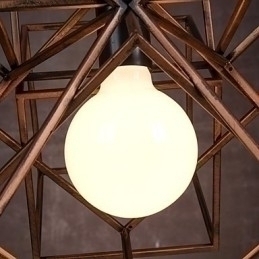 Designer Touch Decorative Pendant 1 Light Vintage Minimalist Iron Painting Chandelier