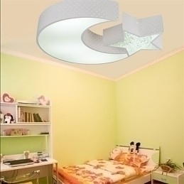 Designer Touch Decorative Flush Mount Modern Contracted Star and Moon Pattern Metal
